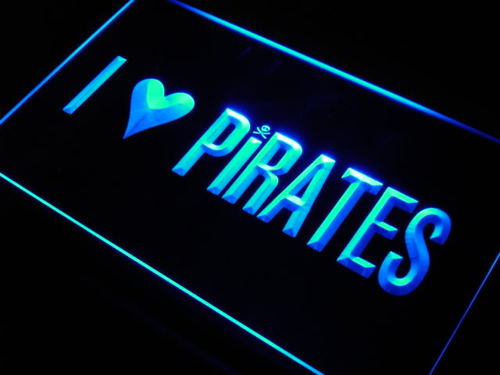 I Love Pirates Home Display Room Neon Light Sign